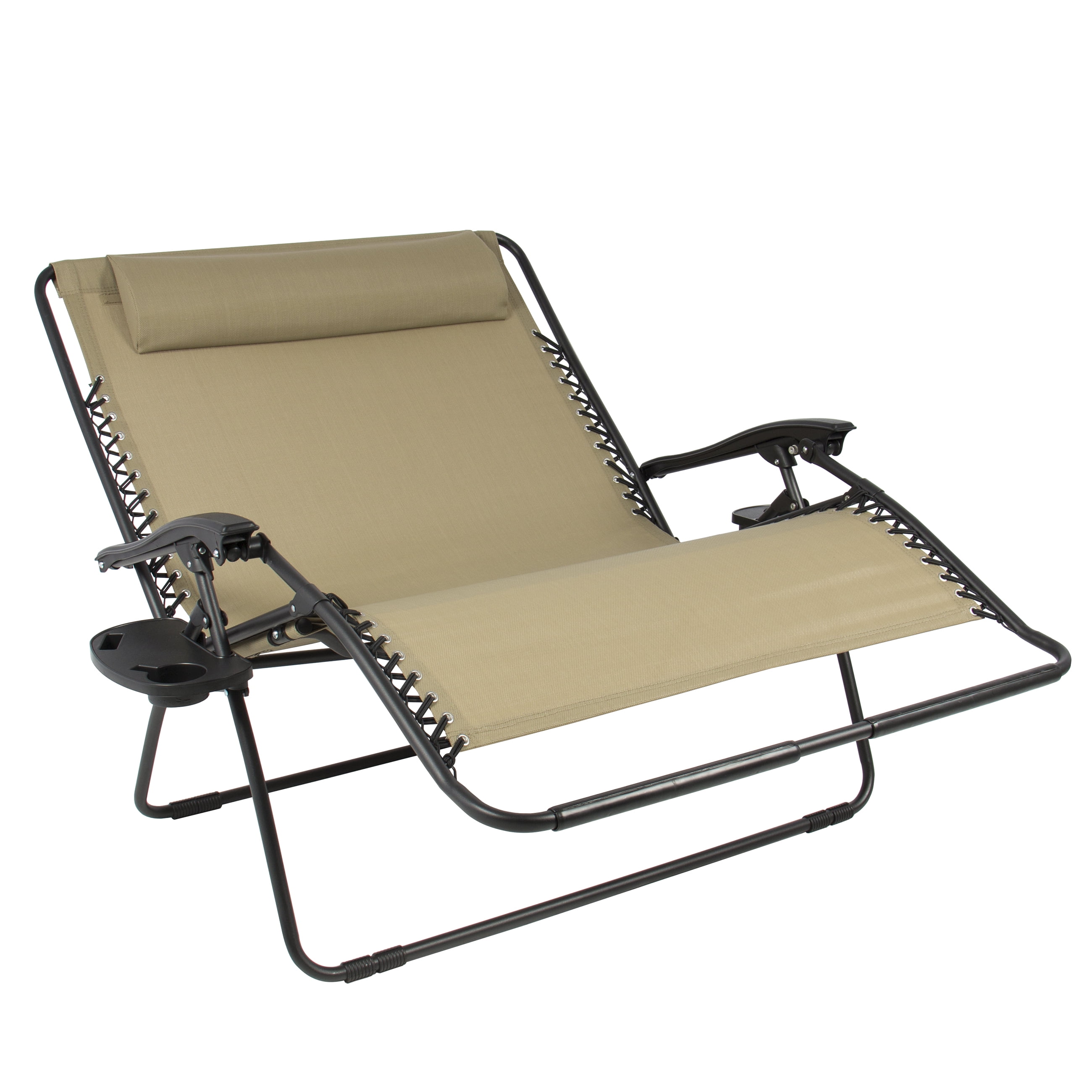 Best Choice Products 2 Person Double Wide Folding Zero Gravity Chair Best Choice Products 2 Person Double Wide Folding Zero Gravity Chair Patio Lounger W Cup Holders Beige