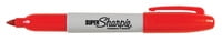 Sharpie Non-Washable Quick-Drying Waterproof Permanent Marker, Super Fine Tip, Red, Pack of 12