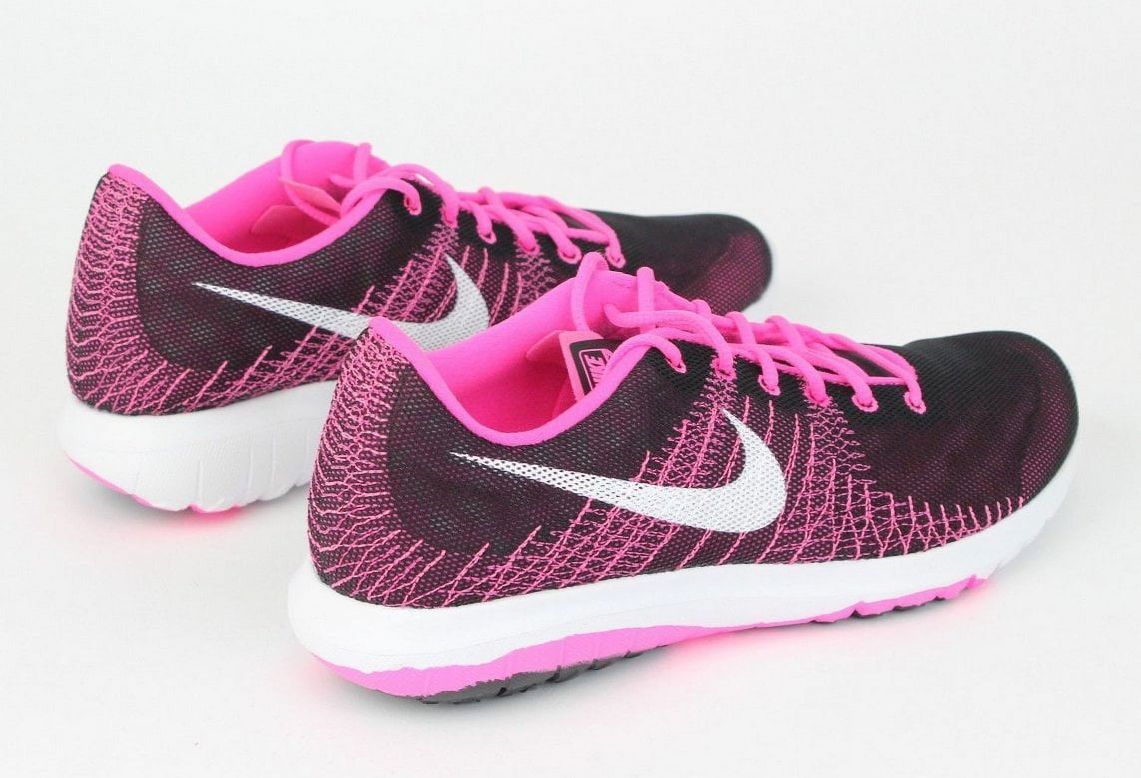 Nike Flex Fury Grade School Girls Running Shoe (Pink/Black/White 5.5) - image 3 of 4