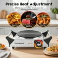 thumbnail image 4 of Techwood 1500W Portable Induction Cooktop, 7.5" Single Burner with Adjustable Temperature Control, For Home, RV, & Camping Use ,Silver, 4 of 8