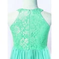 thumbnail image 5 of YEAHDOR Teens Girls Wedding Evening Long Dress Elegant Floral Lace Chiffon Princess Birthday Party Dress Mint Green 10, 5 of 7