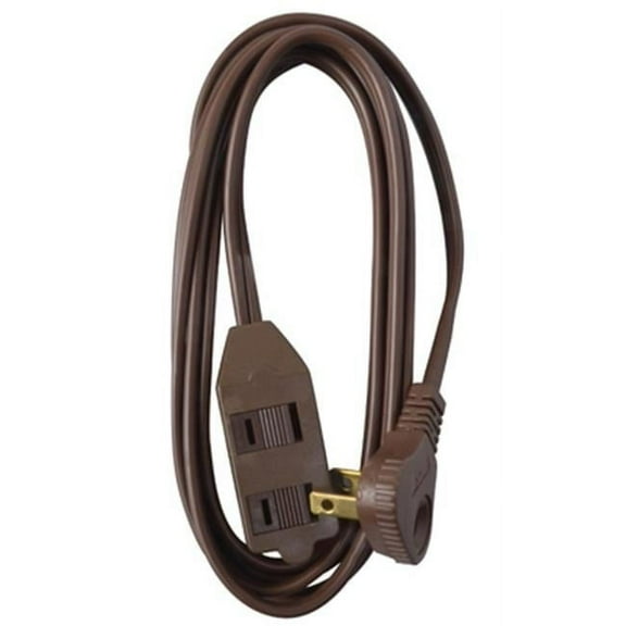 09407ME 7 ft. Brown Vinyl Low Profile Extension Cord
