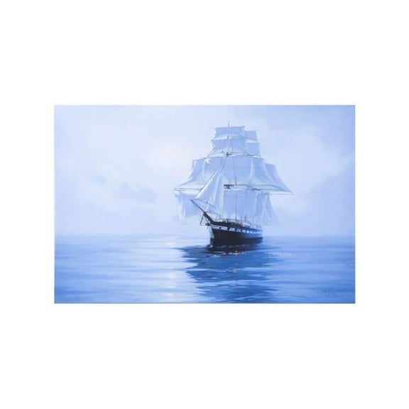 35.1 x 1.3 x 23.5 in. Moonlights Reflection - Canvas Print