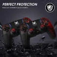thumbnail image 3 of Anti-Slip Controller Skin for PS5 Controller, Accessories, Silicone Cover Case with Thumb Grip Gaps and Touch Pad Sticker 2 Pack, 3 of 7