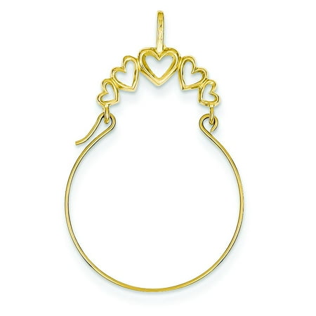 14K Gold Polished 5-Heart Charm Holder Jewelry - Walmart.com