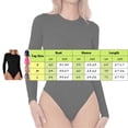 thumbnail image 3 of COMVALUE Long Sleeve Bodysuits for Women Crew Round Neck Basic Stretchy Slim Fit Body Suit Tops 2026 (Black, M), 3 of 6