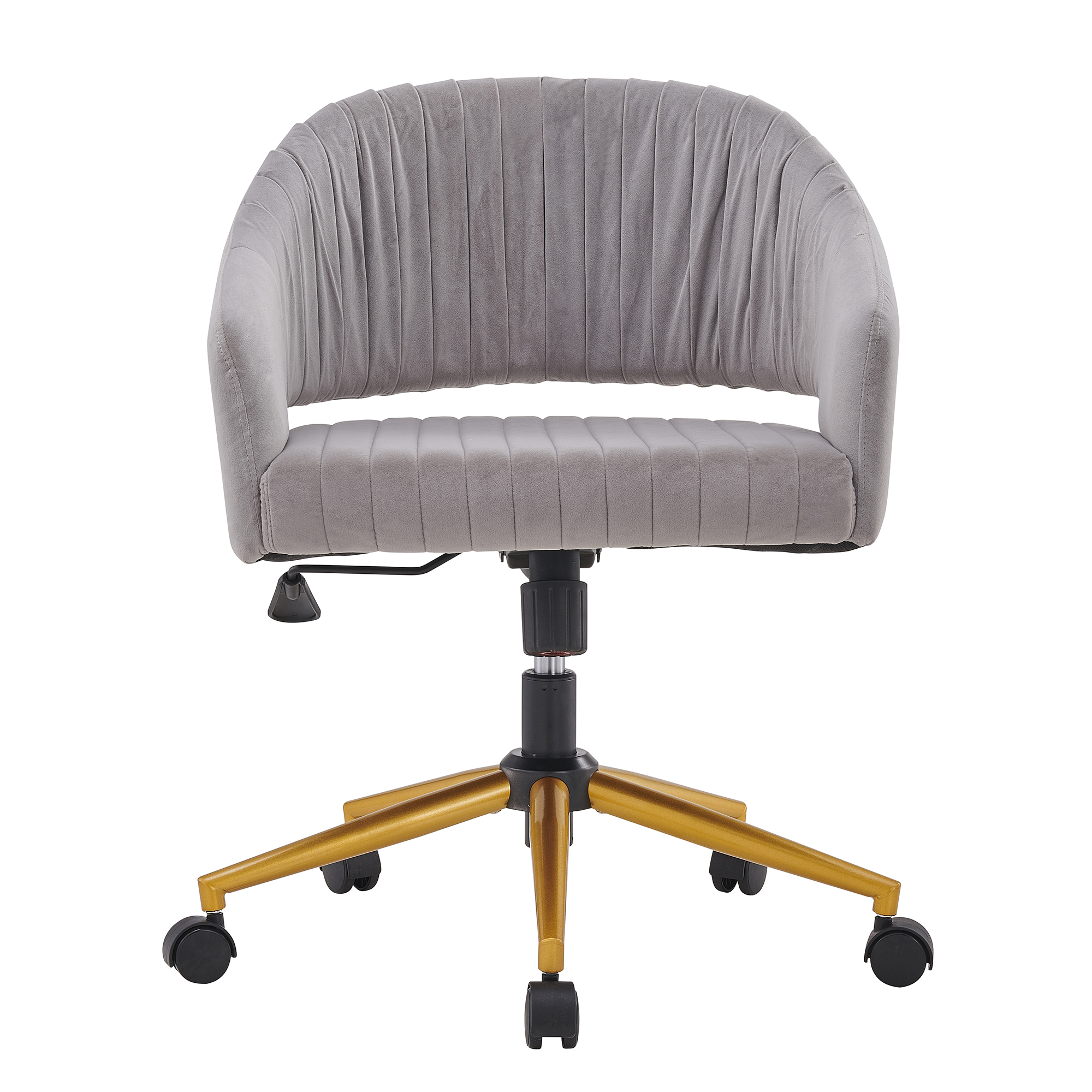 BTMWAY Office Chair with Arms, Swivel Velvet Upholstered Task Chair for