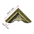 thumbnail image 2 of Unique Bargains Metal Book Corner Protectors Edge Cover Guard 0.98" x 0.98" x 0.2" Bronze Tone 30Pcs, 2 of 4