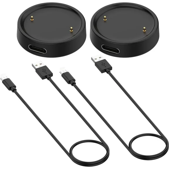 2 Packs Chargers for Amazfit Active 2/Bip 6, Replacement USB Charging Cable Cord Dock for Amazfit Bip 6/Active 2 Smart Watch (3.3ft/1m)