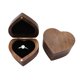 thumbnail image 4 of Joyero de madera de nogal con forma de corazón para guardar anillos con relleno de terciopelo, superficie lisa y pulida, ideal para bodas, propuestas y anillos., 4 of 8