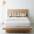 thumbnail image 6 of Yayeee Pillowcase Standard Size Set of 2 Satin Wrinkle Resistant Pillow Case, Cream Plaid, 6 of 8