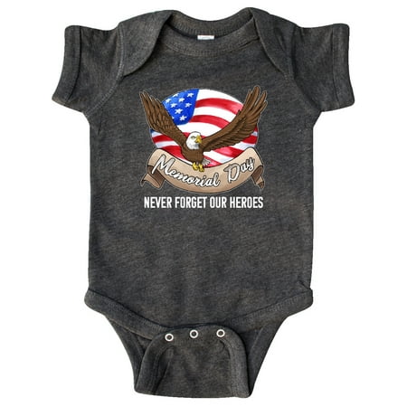 

Inktastic Memorial Day- Never Forget Our Heroes- Bald Eagle Gift Baby Boy or Baby Girl Bodysuit
