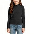 thumbnail image 5 of Maean Girls Mock Neck Long Sleeve Shirt Slim Lightweight Undershirts Casual Basic Tee Shirts Outfits, 5 of 6