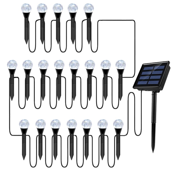 Conjunto de cadena de lámpara de césped de burbujas solares Decoración de paisaje al aire libre IP65 TFixol lámpara de césped