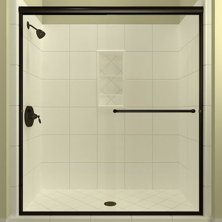 Arizona Shower Door Lete Bypass Semi Frameless Shower Door