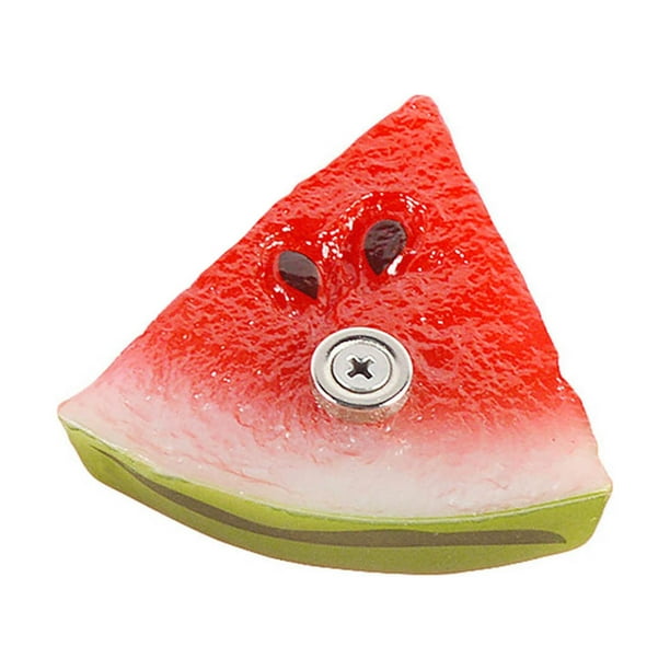 Pegatina para Refrigerador con Forma de Sandía Tridimensional de Fruta Simulada, Modelo de Verano, Accesorios de Atracción Magnética