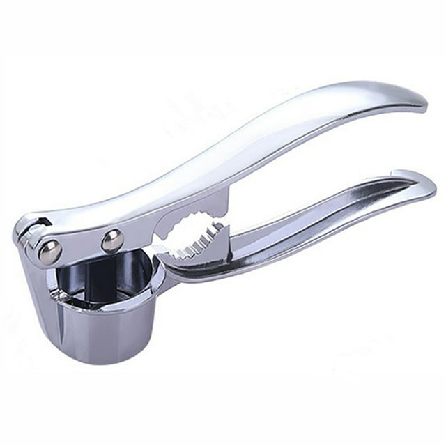 CAROOTU Garlic Press Nut Cracker Multifunctional Stainless Steel Walnut Garlic Crusher Kitchen Tool Dishwasher Safe