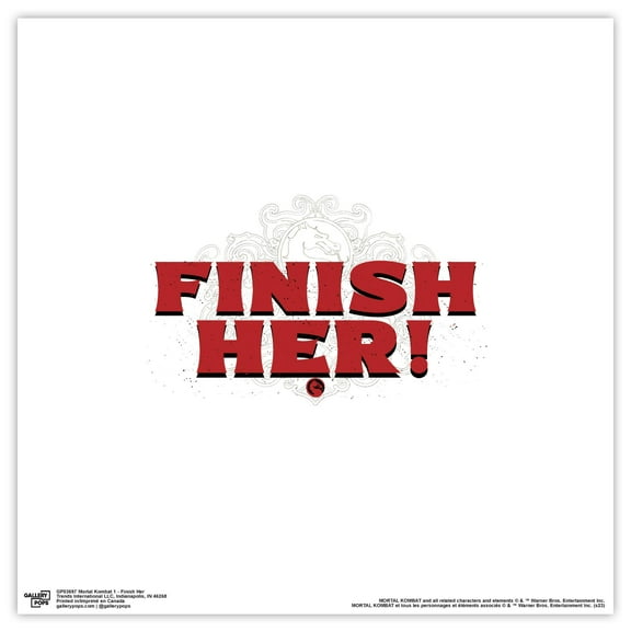 Gallery Pops Mortal Kombat 1 - Finish Her Wall Art, Unframed Version, 12" x 12"