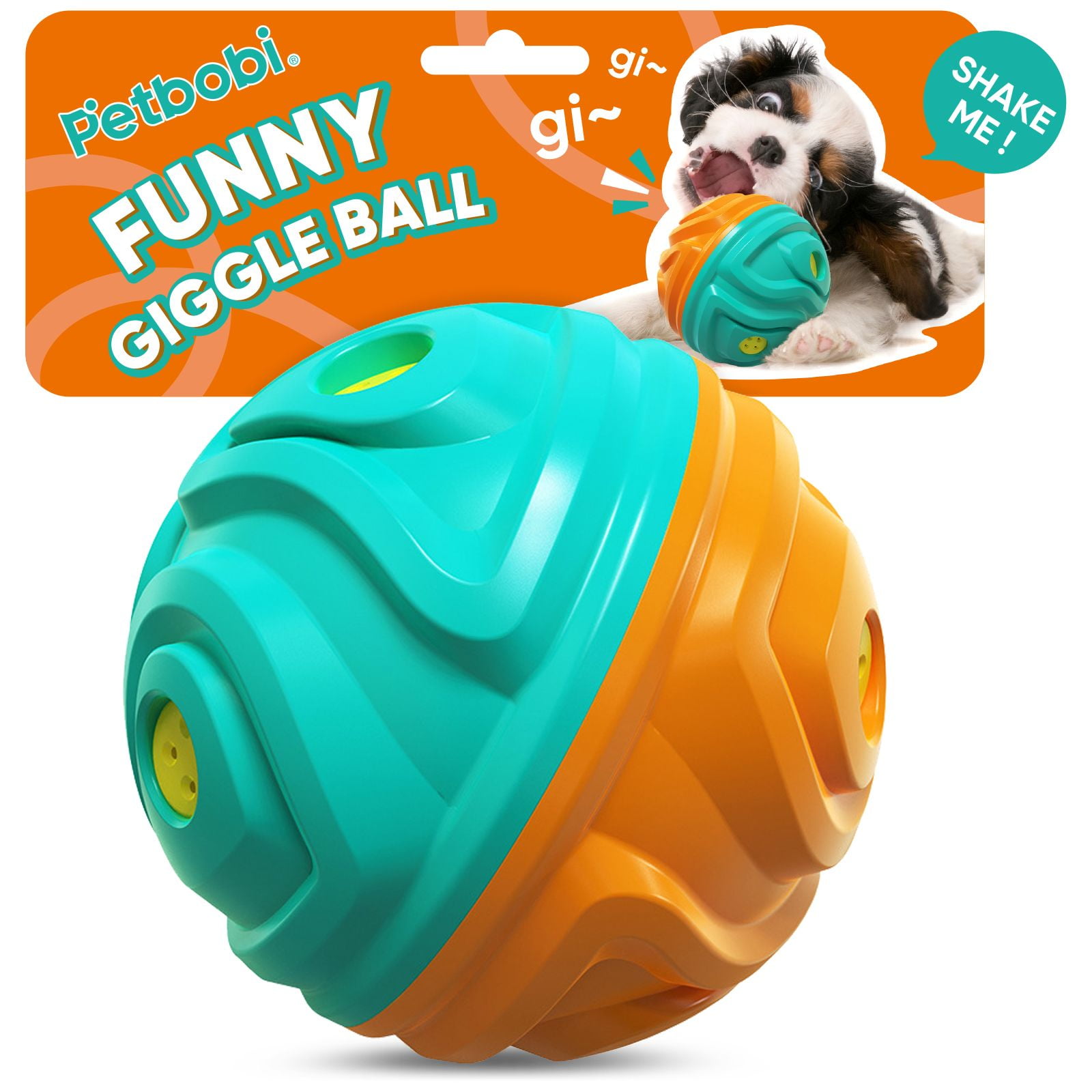 Petbobi Dog Ball Toys for Aggressive Chewers, Wobble Giggle Interactive