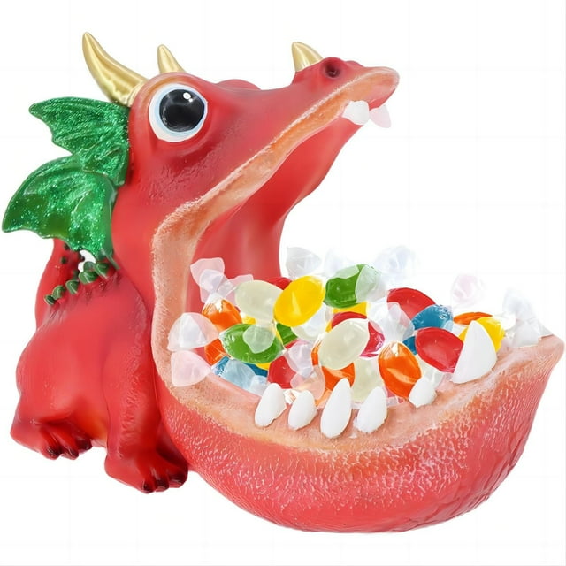 Plateau à Bonbons Dinosaure Sculpture en Résine pour Maison Présentoir Original