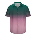 thumbnail image 4 of Gradient Color Hawaiian Shirt for Men Retro Lapel Bowling Shirts Casual Button Down Short Sleeve Summer Beach Shirts, 4 of 4