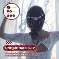 thumbnail image 4 of GOOHOCHY 3 pinzas para el pelo con forma de rosa, elegantes accesorios para el cabello para mujeres y adolescentes., 4 of 8