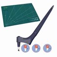 thumbnail image 4 of Cuchillo para manualidades Cuchilla giratoria Cortadores de papel Herramientas de corte para manualidades Cuchillo giratorio para manualidades de 360 ​​grados Cortador de precisión Rotary Cuter Scrap brillar Electrónica, 4 of 4