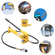 SENDERPICK 30 Ton Hydraulic Ram Jack + Hand Pump Stoke Mini Protable Hydraulic Cylinder Industrial Super Thin Lifting Jack, not for Car (30T Hydraulic Jack + CP-700 Pump)