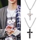 thumbnail image 5 of Collar Cruzado, Collar Simple De Acero Inoxidable Para Citas Para Hombres, 5 of 8