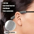 thumbnail image 6 of NOGIS Soft Knitting Cotton Fabric Eyeglasses Temple Tips Sleeve Retainer, Eyeglasses Ear Cushion, Anti-Slip Elastic Comfort Glasses Ear Cushions, Eyeglasses Ear Grips for Glassses (2pairs Grey), 6 of 7