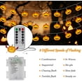 thumbnail image 6 of Qoosea Halloween Lights, 20ft 40 LED Orange Pumpkin String Lights, 8 Modes Pumpkin Lantern Halloween Decorations Indoor Outdoor, 6 of 7