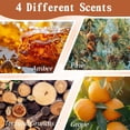 thumbnail image 3 of 4-piece set 4 scents car wooden fragrance set, wooden scent car odor eliminator, for sun visor clip car fragrance diffuser, includes amber pine cypress fragrance refills, clip included, 3 of 5