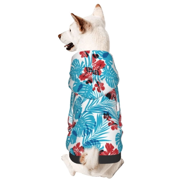 Balery Hawaiian Style Sudadera con Capucha para Perros Pequeños – Ropa para Mascotas, Disfraz para Perros y Gatos, Ideal para Fiestas y Cosplay-X-Large