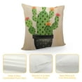 thumbnail image 4 of COMIO  Square Throw Pillow Covers Green Plant Pot Cartoon Cactus Cacti Red Flowers Home Decorative Cushion Case Succulent Accent Pillow Protector, 4 of 5