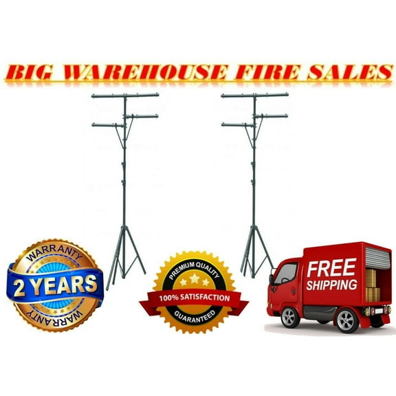2 MR DJ Pro DJ Portable Lighting Multi Arm Tripod T-Bar Tripod Lighting Stand