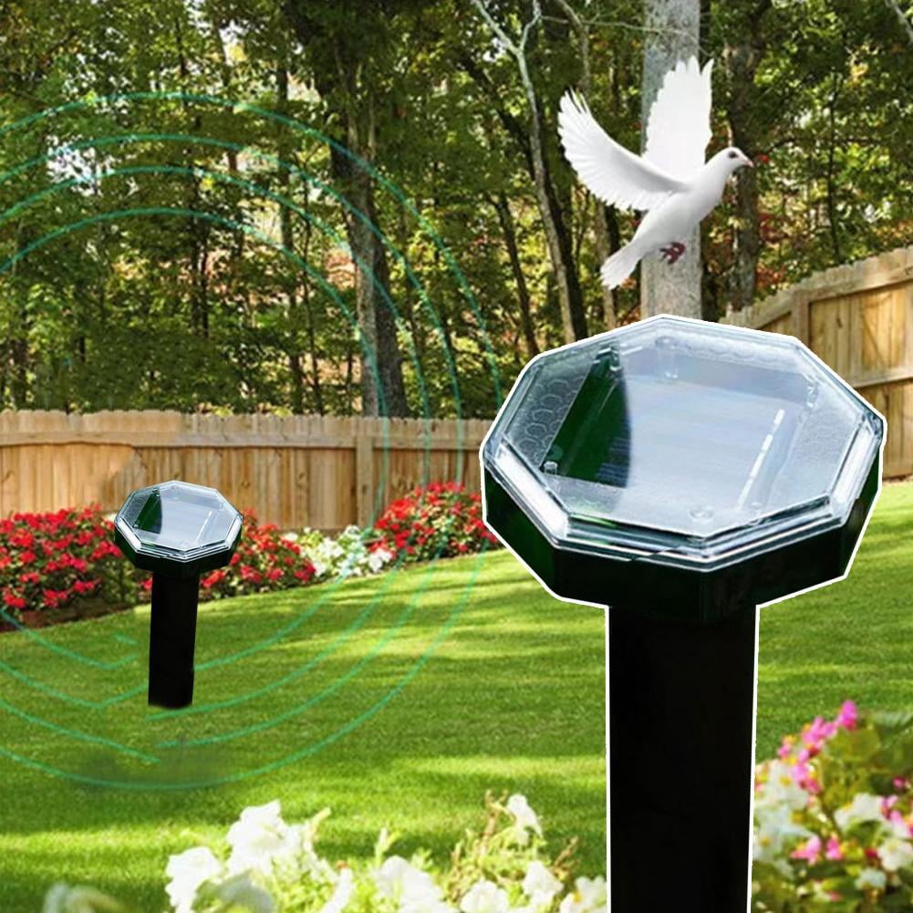 KRONDO KRONDO 2 Pack Ultrasonic Pest Repeller Octagonal Animal Deterrent 360° Coverage Eco-Friendly Weather-Resistant for Yard Garden