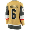 thumbnail image 3 of Women's Fanatics Kaedan Korczak Gold Vegas Golden Knights Home Breakaway Jersey, 3 of 3