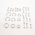 thumbnail image 6 of K-KED 100PCS Wholesale Bulk lots Body Piercing Eyebrow Ear Nose Ring Belly Tongue Bar-16G(1.2mm)x10mmx3mm-Cirvular Ball End, 6 of 9
