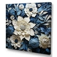 thumbnail image 2 of Designart "Seasonal Flowers In Watercolor Blues And Whites IV" Flowers Wall Decor, 2 of 7