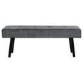 thumbnail image 4 of Entryway Bench - Grey Bench for Bedroom, Modern Ottoman End of Bed, Corduroy Padded Benches for Living Room, Foyer, Mudroom, Hallway - 39" L x 14" W x 17" H, 4 of 7