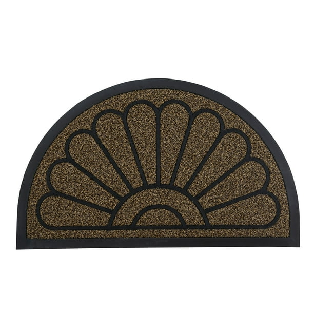 Superio Natural Half Round Coir and Rubber Doormat Indoor and Outdoor