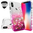 thumbnail image 1 of Compatible for Apple iPhone Xs Max Case, with [Temper Glass Screen Protector] SOGA Diamond Glitter Liquid Quicksand Cover Cute Girl Women Phone Case for iPhone Xs Max 6.5 [Clear/Pink], 1 of 5