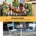 thumbnail image 6 of Elastic Fitted Round Tablecloth, American Flag Waterproof Stretch Table Cover for 55"-60" Tables, Retro US Flag Baseball Stars Gray Washable Outdoor Tablecloths for Patio, Picnic, Camping, 6 of 9