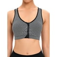 thumbnail image 2 of FUTATA Women's Front Zipper Sports Bras High Impact Support Padded Racerback Yoga Running Gym Workout Bras Tops,Size S-2XL, 2 of 6