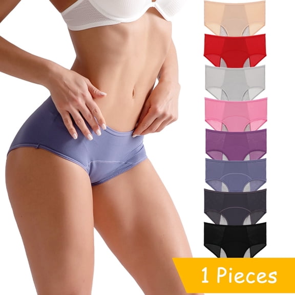 XINPING Women's Soft & Thin No Show Period Underwear Quick Dry Menstrual Panties for Girls Women