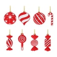 thumbnail image 3 of Juego de adornos para árbol de Navidad, adornos colgantes para árbol de Navidad, manualidades colgantes navideñas 8 piezas estilo A., 3 of 9