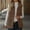 Coffee, variant on Amidoa Coats for Women Bronze Utility Fleece Full-Zip Vest Lapel Collar Pockets Sleeveless Outerwear Jacket for Women L