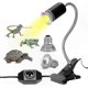 thumbnail image 1 of Reptile Heat Lamp Kit with 2 UV-A/UV-B Bulbs 25W/50W for Tortoises Lizards Snakes Chameleons Long Base 360° Rotation, 1 of 1