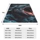 thumbnail image 3 of Balery Wave Chain Shark Manta de Felpa Suave y Acogedora – Cobija de Franela Aterciopelada para Cama, Lavable y Cálida para Sofá, Mascotas, Transpirable-60"x50", 3 of 7