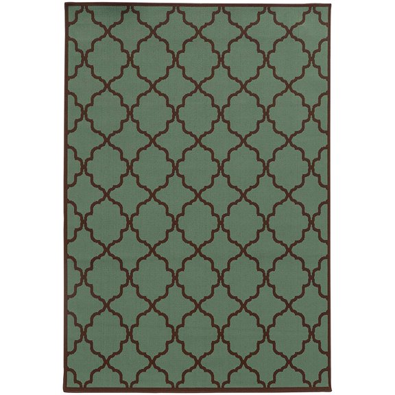 Oriental Weavers Riviera 1'9" x 3'9" Machine Woven Rug in Blue